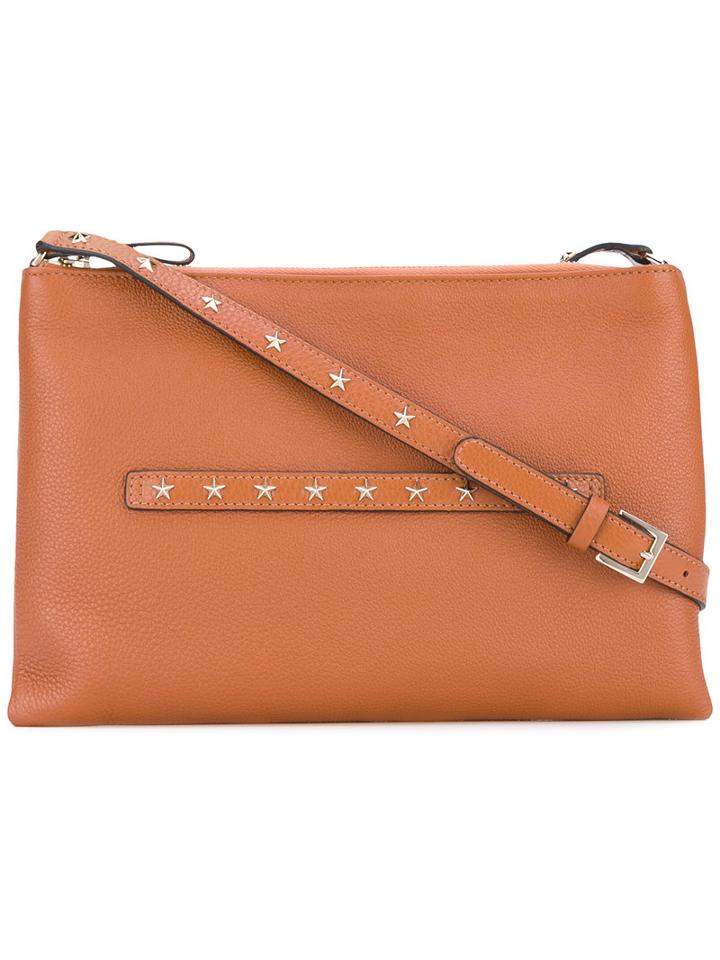 Red Valentino - Stars Studded Crossbody Bag - Women - Leather - One Size, Brown, Leather