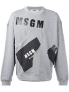 Msgm - Printed Sweatshirt - Men - Cotton/viscose - S, Grey, Cotton/viscose