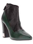 Toga Pointed Toe Ankle Boot - Green