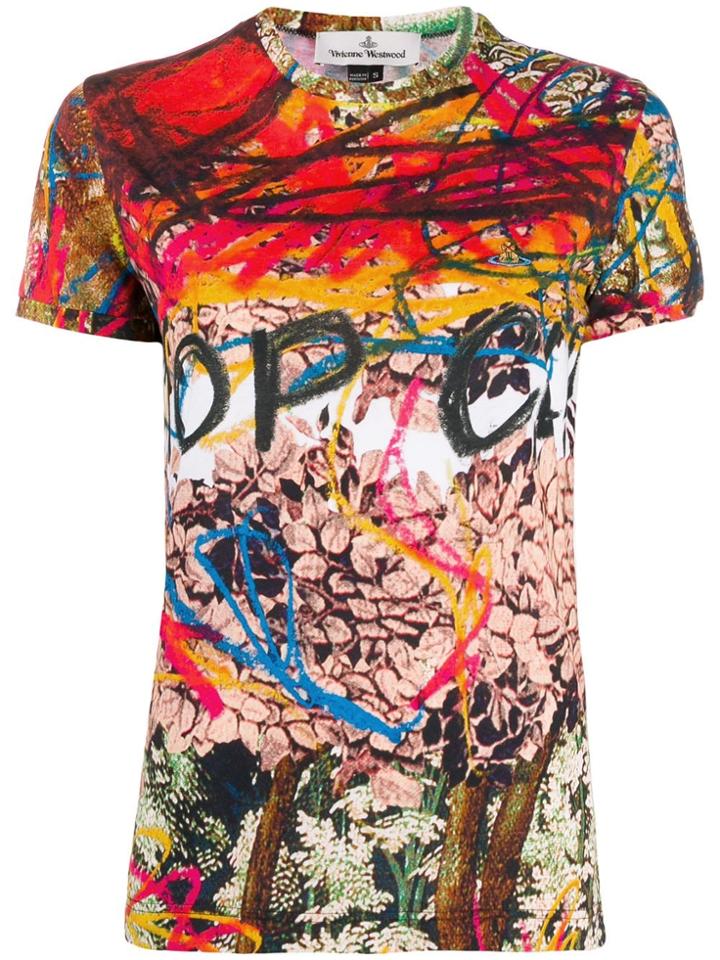 Vivienne Westwood Anglomania Graffiti Printed T-shirt - Red