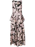 Talbot Runhof Lovato Dress - Pink & Purple