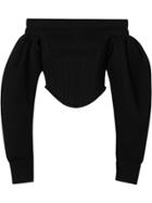Burberry Off-the-shoulder Neoprene Corset Top - Black