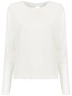 Nk Open Back Knit Blouse - White