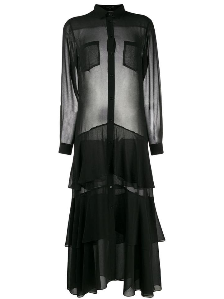 Barbara Bui Sheer Shirt Dress - Black