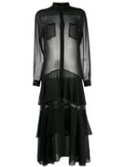Barbara Bui Sheer Shirt Dress - Black