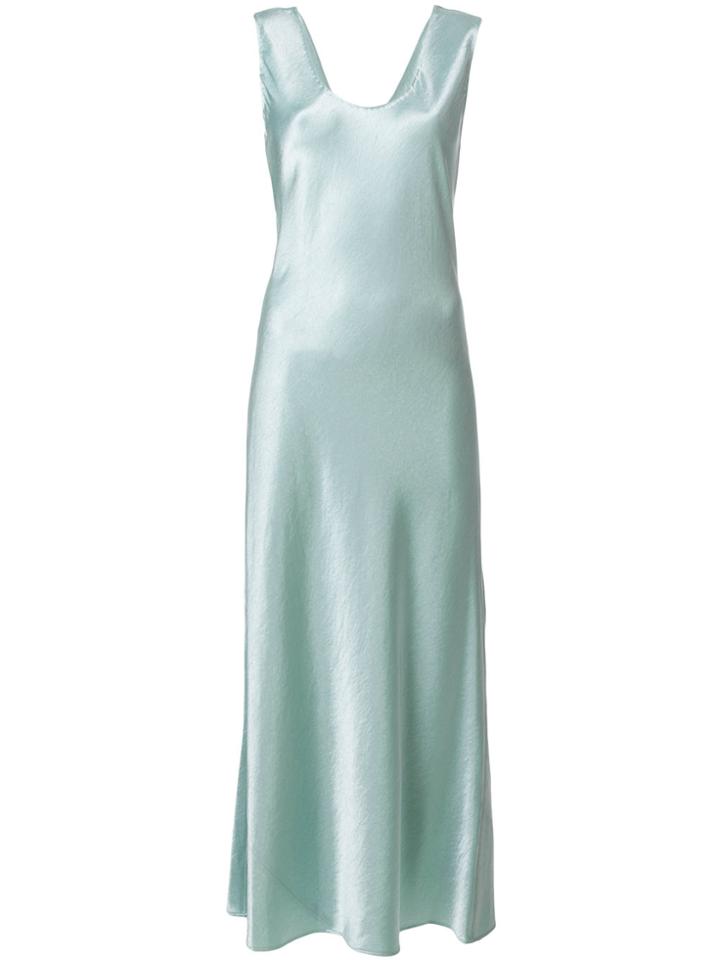 Theory Draped Back Dress - Green