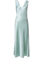 Theory Draped Back Dress - Green