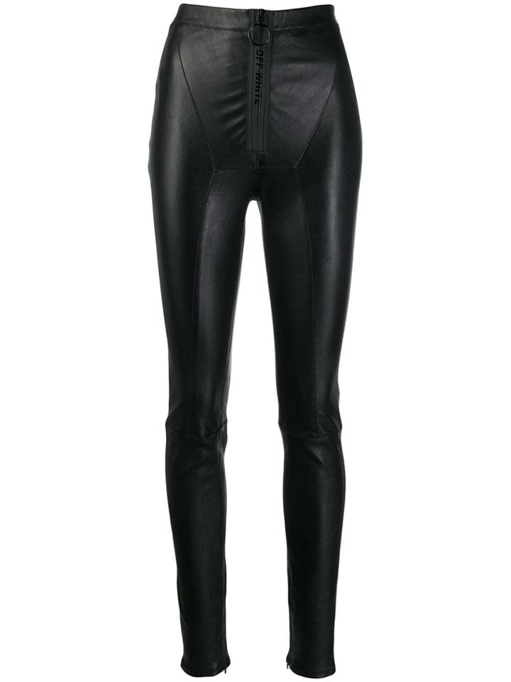 Off-white High-rise Skinny Trousers - Black