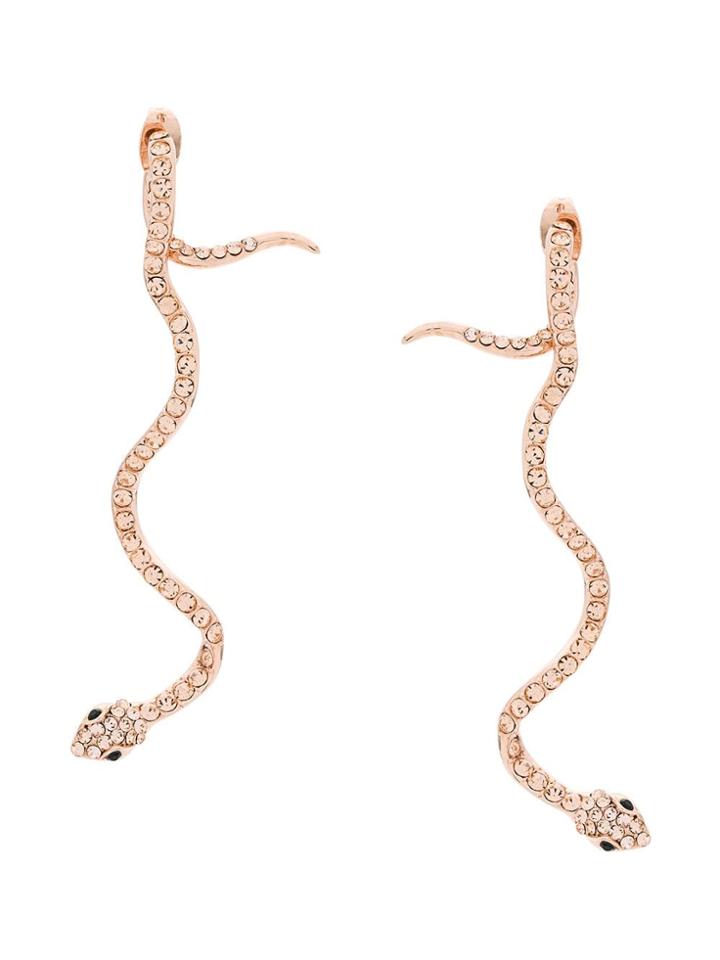 Federica Tosi Long Snake Earrings - Gold