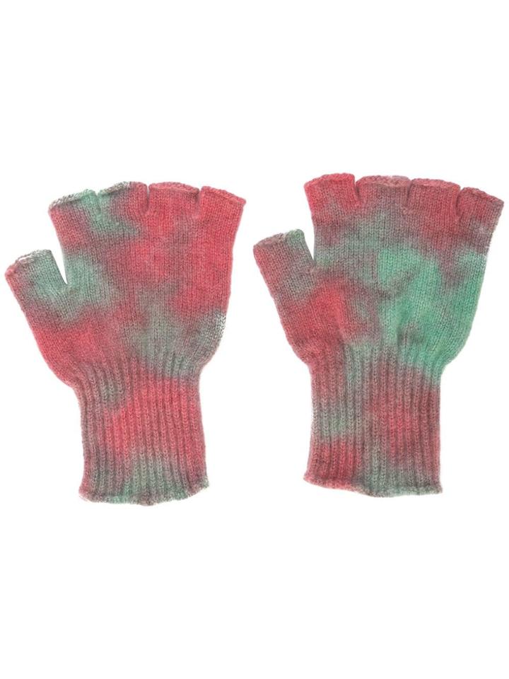 The Elder Statesman Fingerless Gloves - Pink