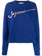 See By Chloé Logo Print Sweatshirt - Blue