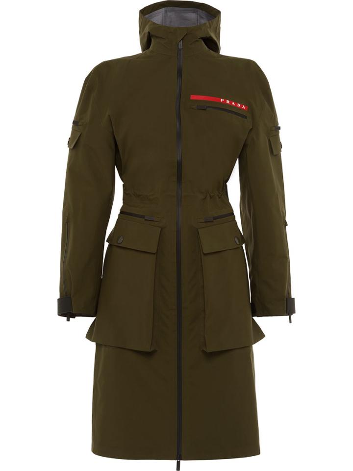 Prada Technical Fabric Military Jacket - Green