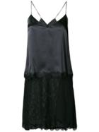 Pinko Lace Hem High Low Cami Dress - Black