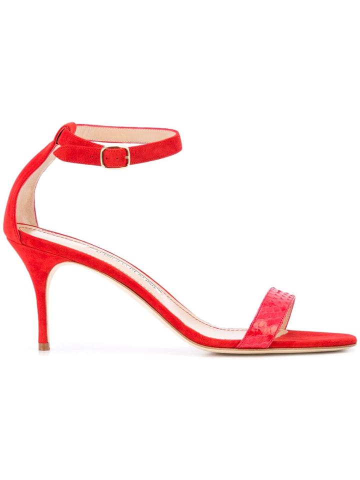 Manolo Blahnik Chaos Sandals - Red