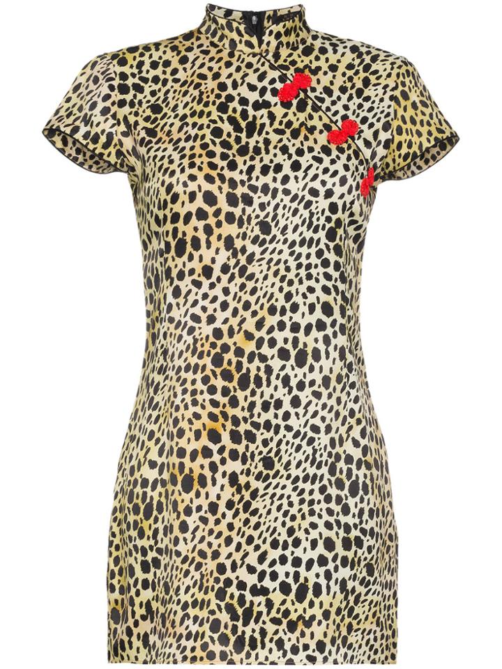 De La Vali Silk Leopard Print Suki Dress - Unavailable
