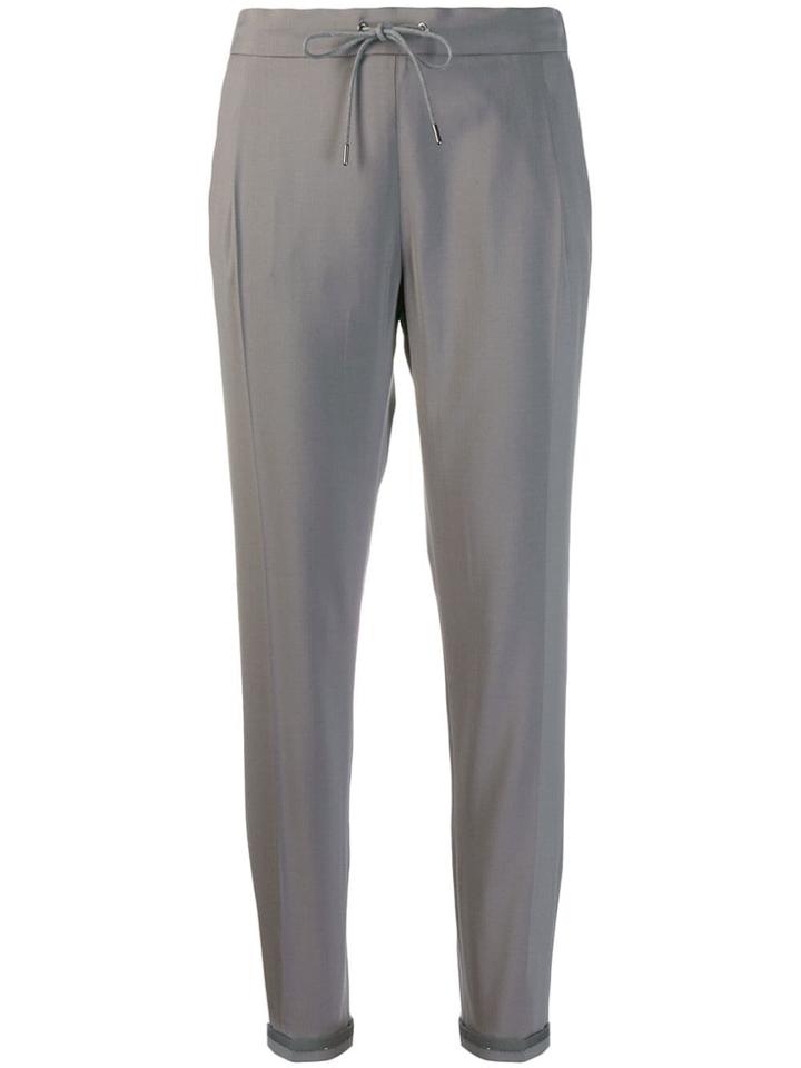 Fabiana Filippi Elasticated Straight Leg Trousers - Grey
