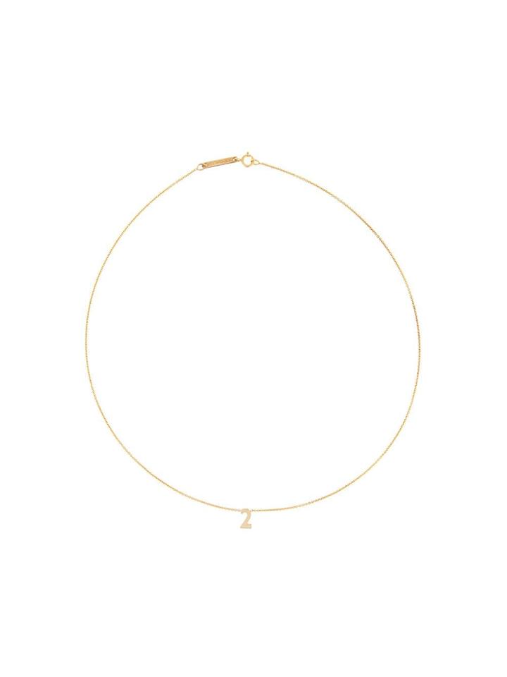 Zoë Chicco 14kt Yellow Gold Number 2 Necklace