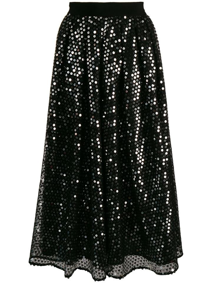 Msgm Sequin Skirt - Black