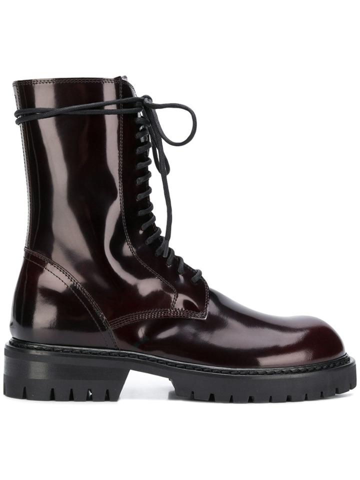 Ann Demeulemeester Abrasivato Boots - Red