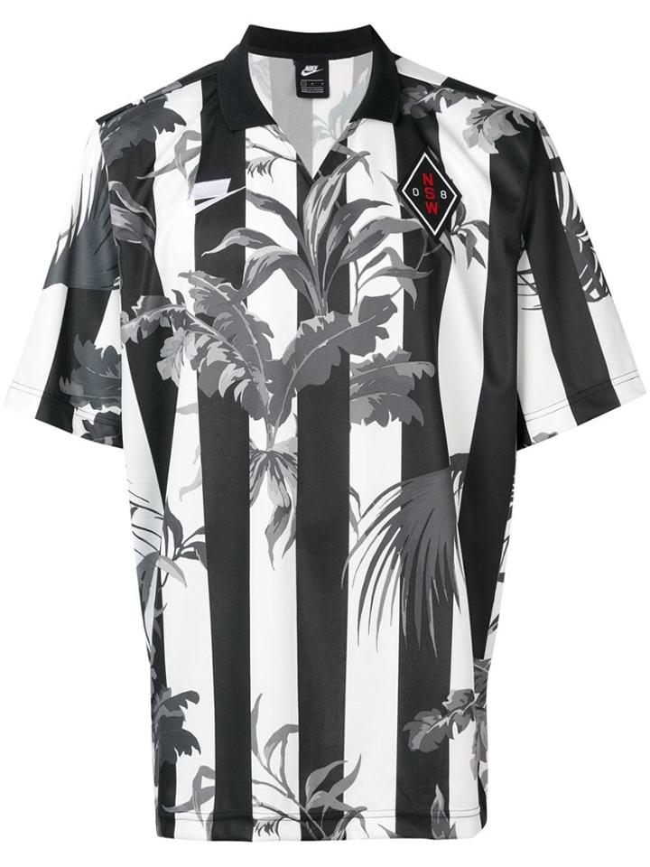 Nike Striped Palm Football Jersey - Black
