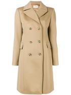 La Mania Double Breasted Coat - Nude & Neutrals