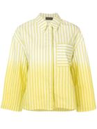 Roberto Collina Oversized Striped Shirt - Yellow