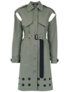 Reinaldo Lourenço Eyelet Detail Coat - Green