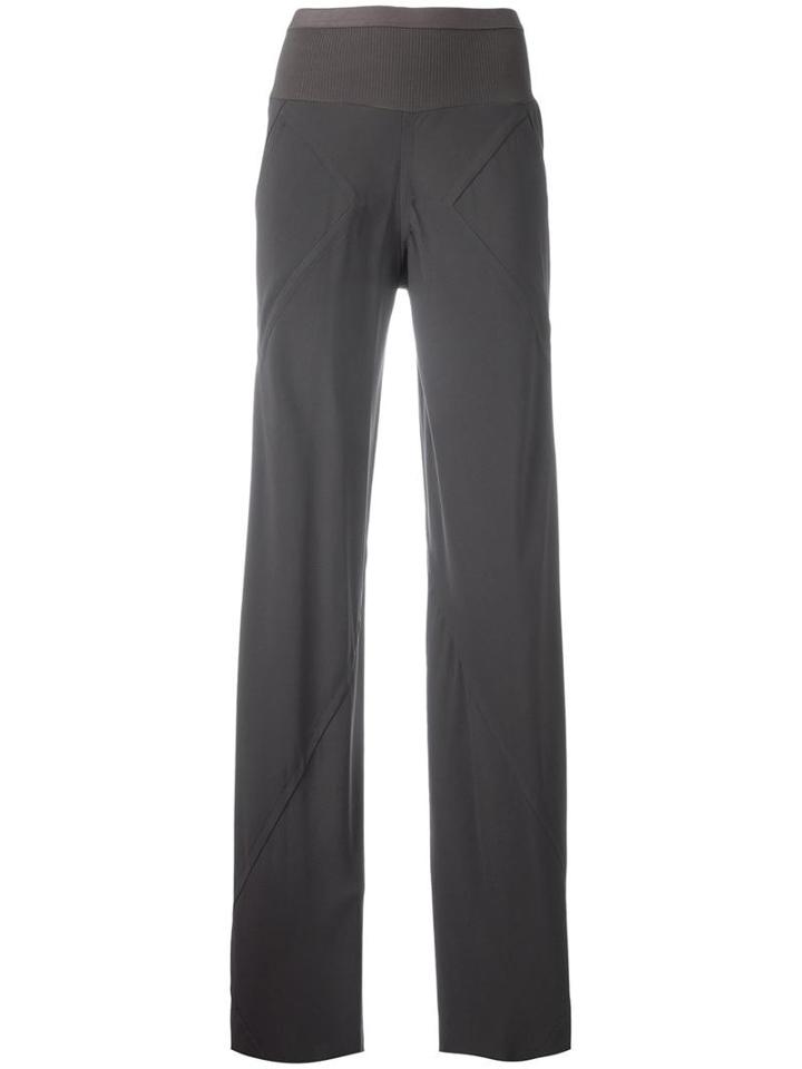Rick Owens Bias-cut Palazzo Pants, Women's, Size: 42, Grey, Cotton/polyamide/acetate/viscose