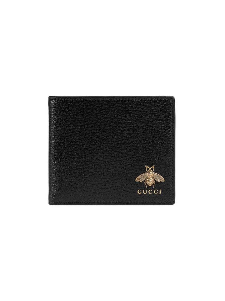 Gucci Animalier Leather Coin Wallet - Black
