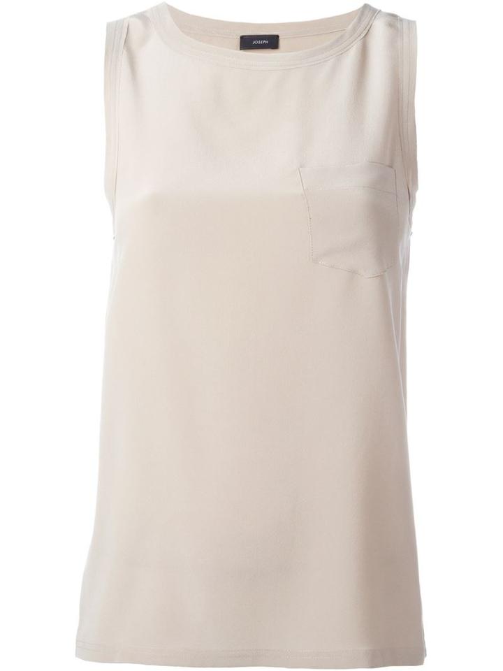 Joseph Chest Pocket Tank Top, Women's, Size: 38, Pink/purple, Silk