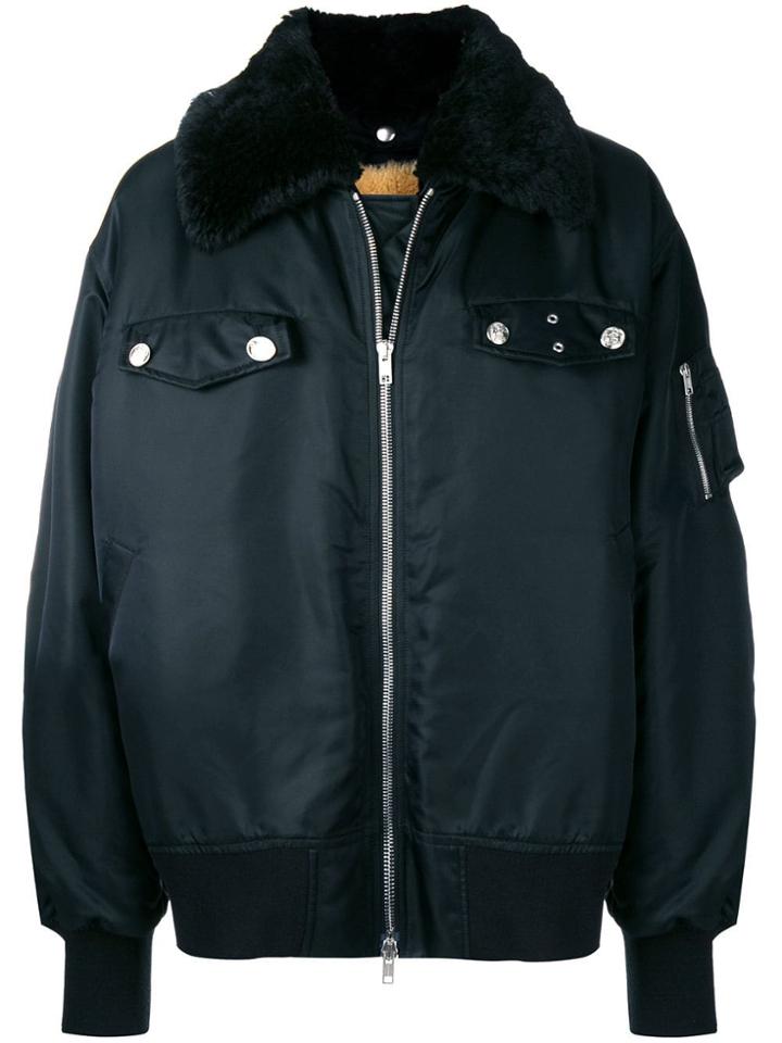 Calvin Klein 205w39nyc Oversized Fur-lined Jacket - Black