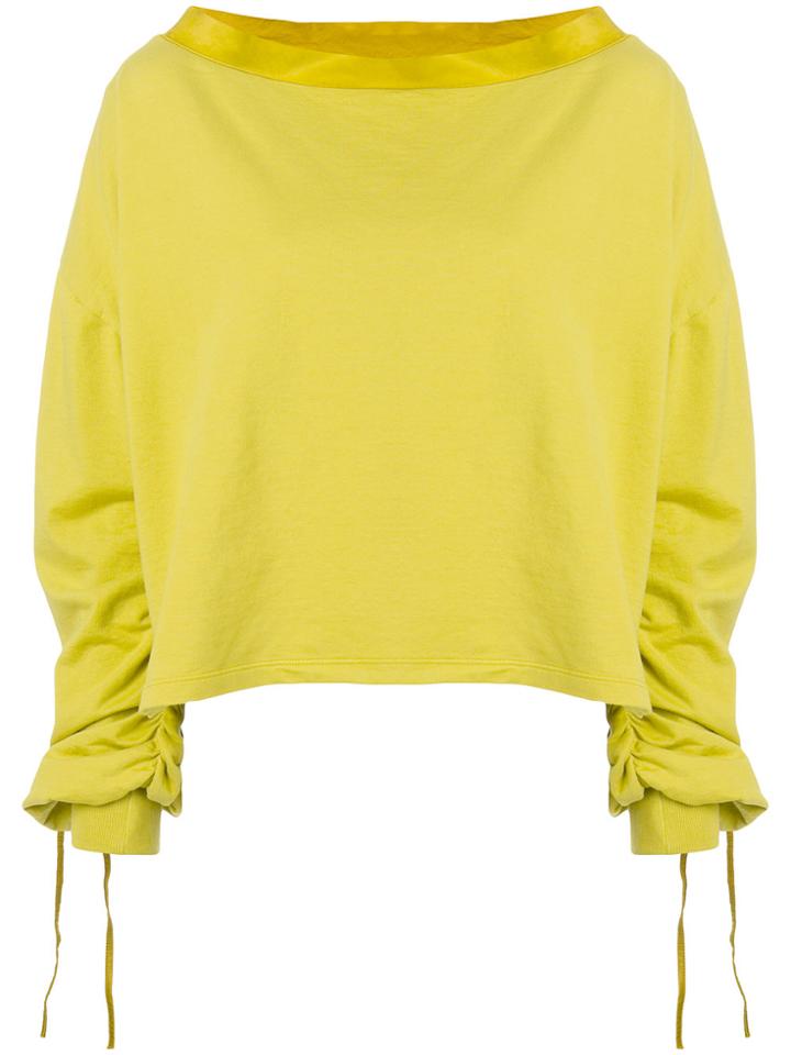 Andrea Ya'aqov Oversize Laced Sweater - Yellow & Orange