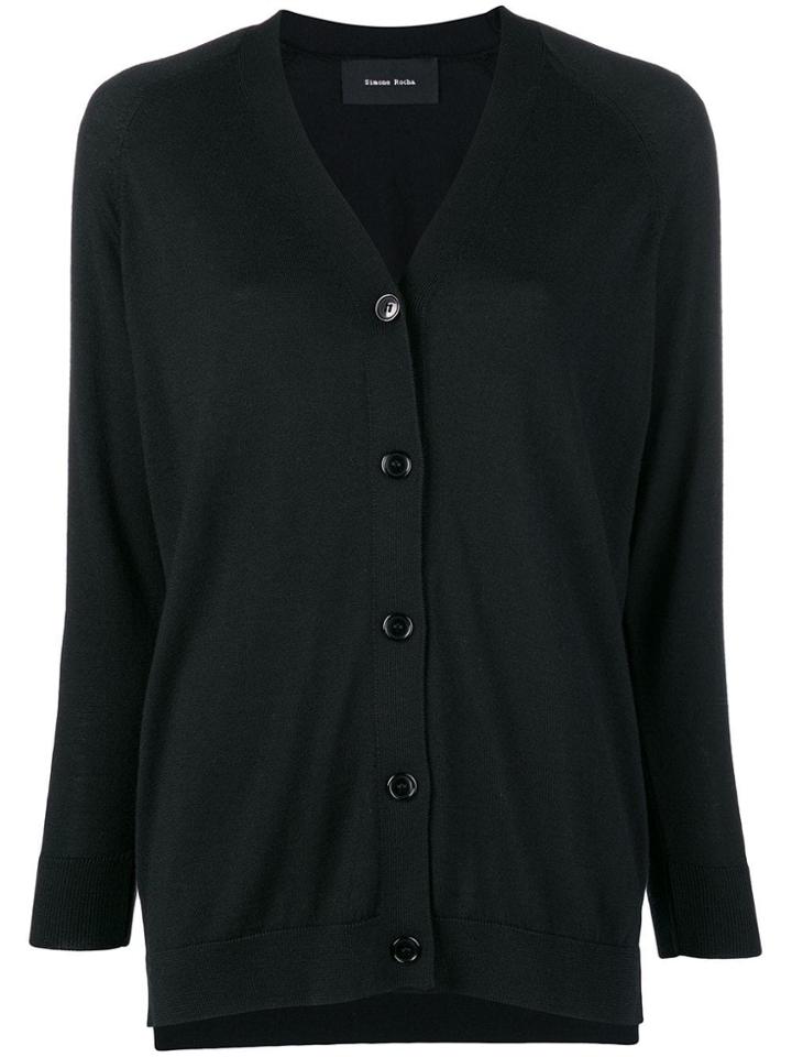 Simone Rocha V-neck Cardigan - Black