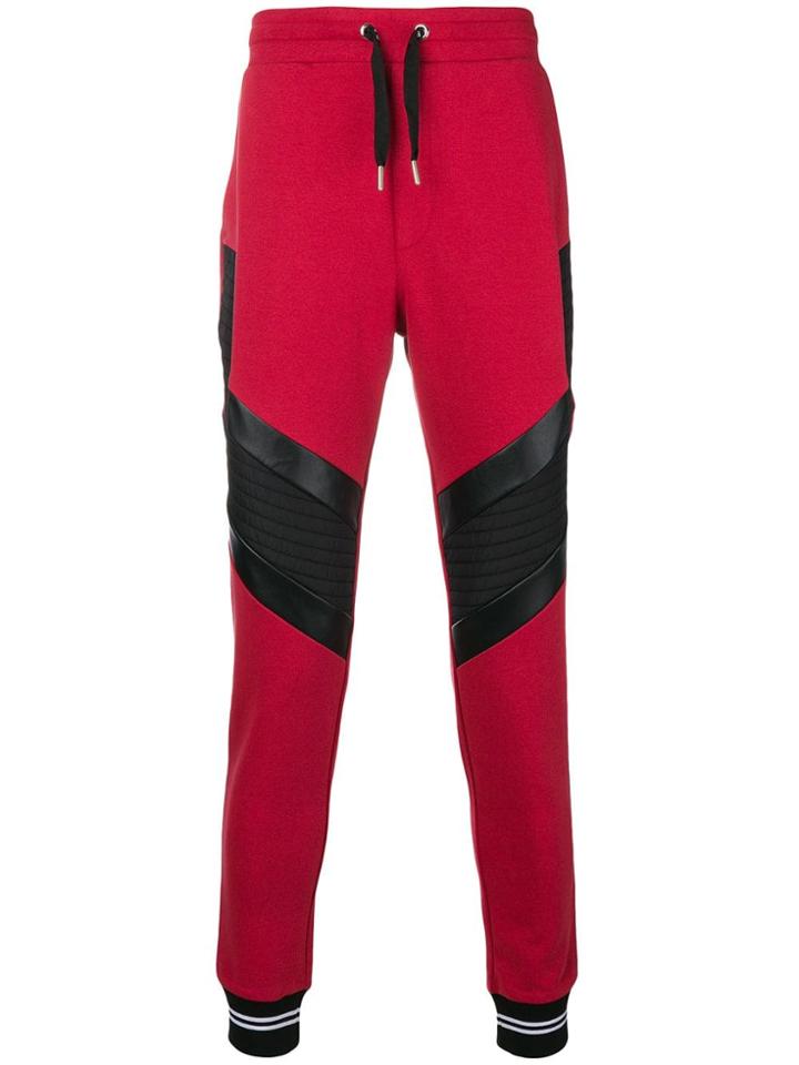 Les Hommes Urban Colour Block Track Pants - Red