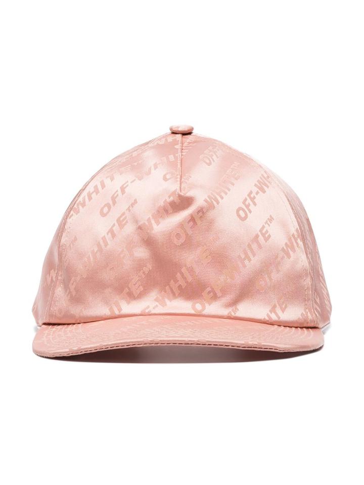 Off-white Pink Satin Finish Logo Baseball Cap - Neutrals