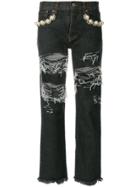 Forte Couture Big Holes Ii Jeans - Black
