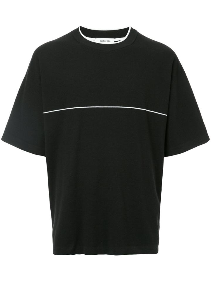 Monkey Time Short Sleeve Sweater - Black