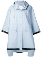 Mackintosh Placid Blue Bonded Cotton Hooded Poncho Lr-088