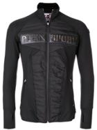 Plein Sport Logo Detail Panelled Zip-up - Black