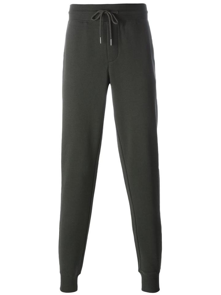 Moncler Classic Track Pants, Men's, Size: Large, Green, Cotton