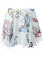 Au Jour Le Jour Printed Tiered Skirt