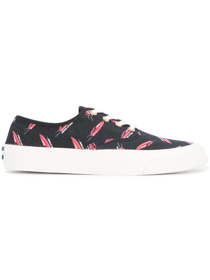 Maison Kitsuné Print Low-top Sneakers - Blue
