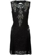 Alberta Ferretti Beaded Lace Dress, Women's, Size: 40, Black, Rayon/cotton/polyamide/silk