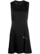Versace Medusa Safety Pin Flared Dress - Black