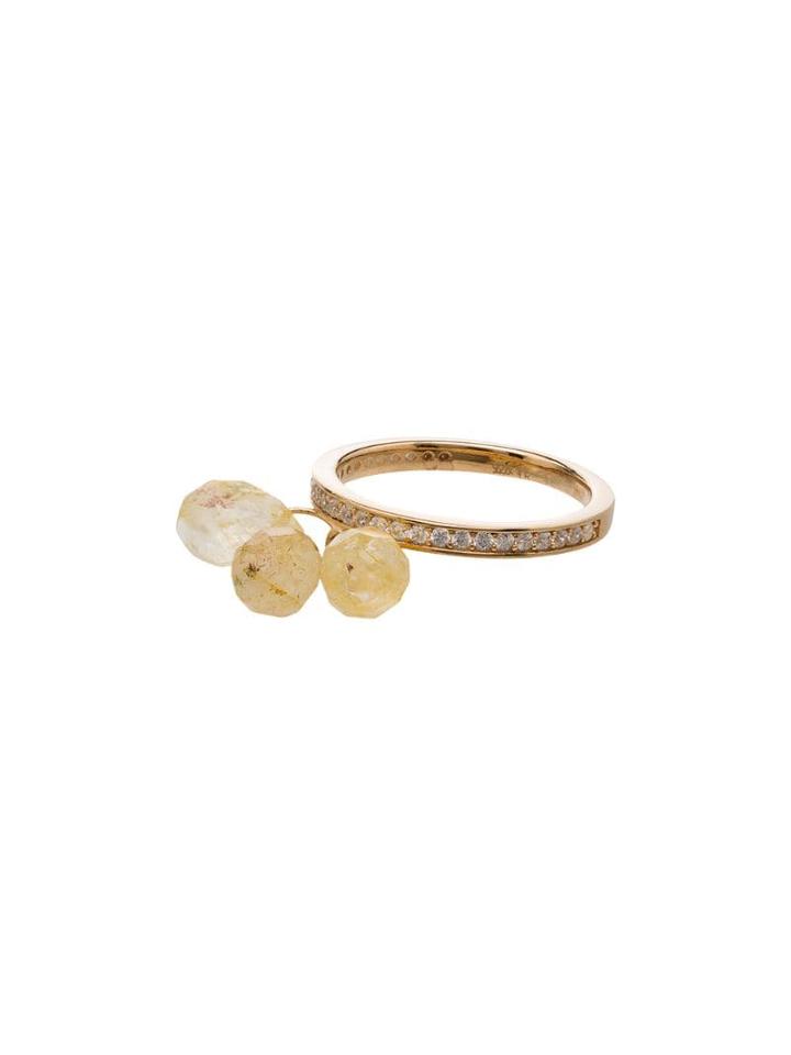 Apples & Figs Sea Foam Charm Ring - Gold