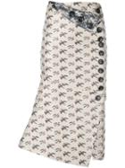 Irene - Jacquard Bird Skirt - Women - Nylon/polyester - 34, Women's, Nude/neutrals, Nylon/polyester