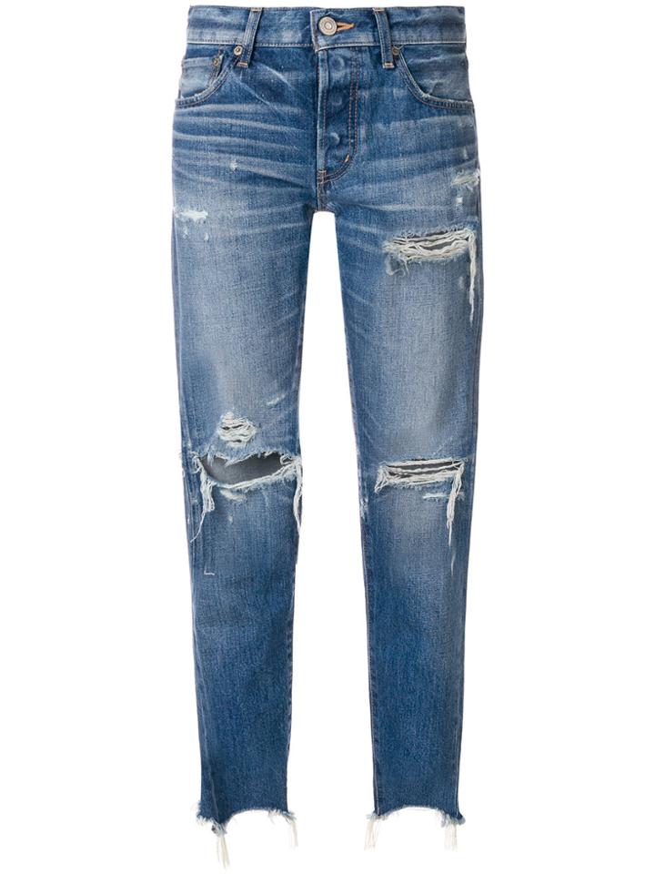 Moussy Distressed Jeans - Blue