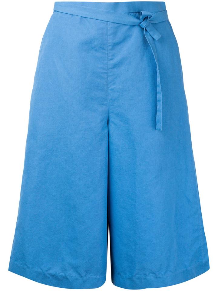 Cityshop - Cropped Trousers - Women - Cotton - 38, Blue, Cotton