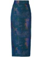 Rubin Singer Gradient Pencil Skirt - Blue