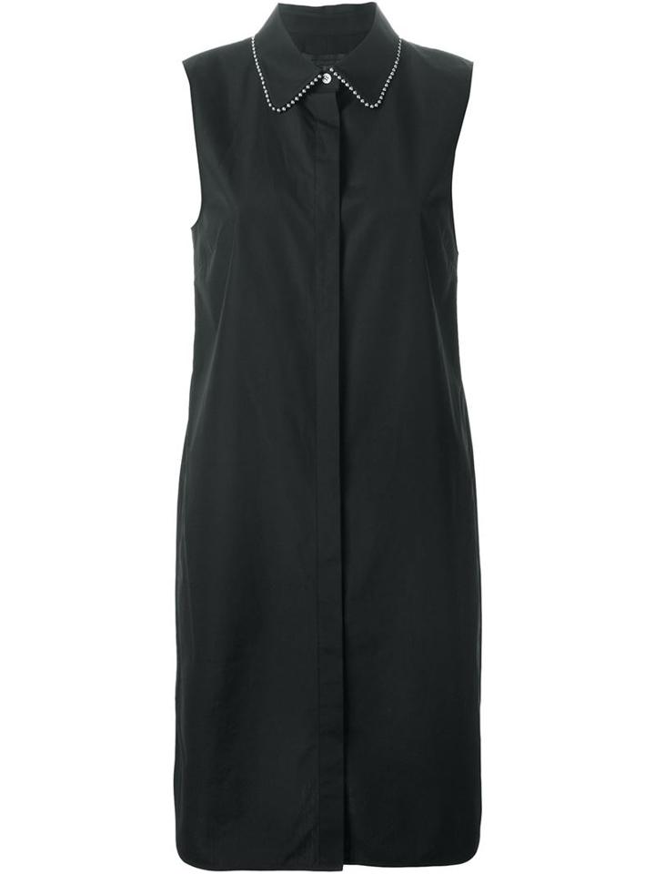 Alexander Wang Ball Chain Trim Collar Shirt Dress